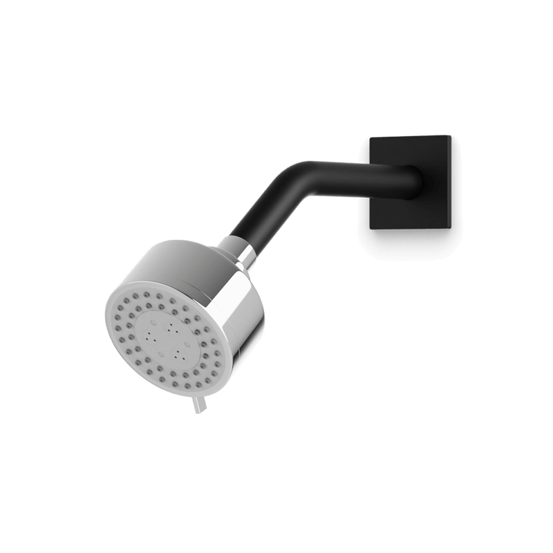 Otella Multifunction Shower Head on Angled Arm - Chrome/Matte Black image 1