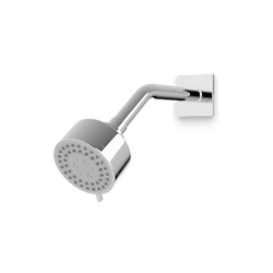 Square + Round Multifunction Shower Head on Angled Arm Artos US Chrome 