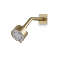 Otella Multifunction Shower Head on Angled Arm - Satin Brass thumbnail 1
