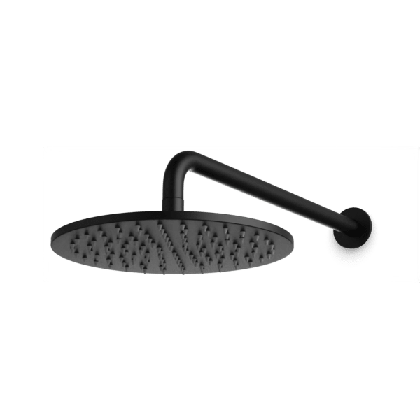 F907-60 - Round 10" Rain Shower Head on Wall Mount Arm Artos US Matte Black 