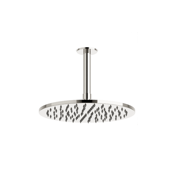 F907-61 - Round 10" Rain Shower Head on Ceiling Mount Arm Artos US Polished Nickel 