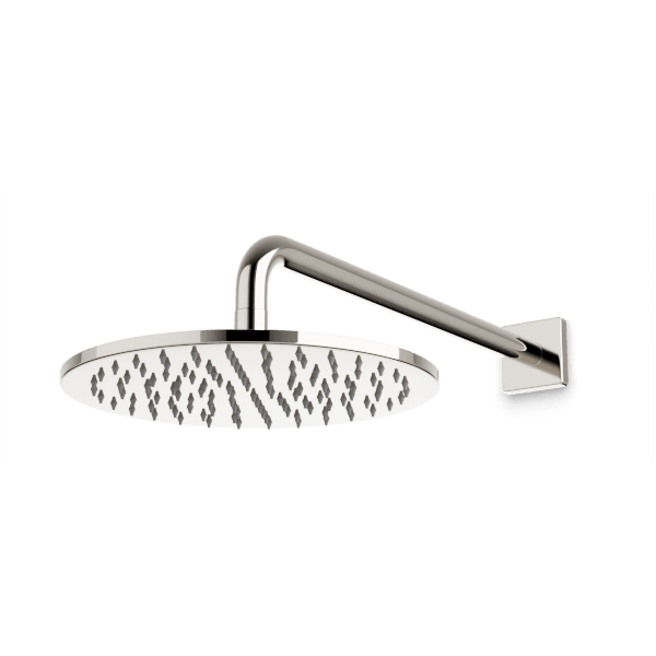 F907-70 - Square + Round 10" Rain Shower Head on Wall Mount Arm Artos US Polished Nickel 