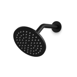 F907-74 - Round 6" Shower Head on Angled Arm Artos US Matte Black 
