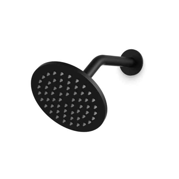 F907-74 - Round 6" Shower Head on Angled Arm Artos US Matte Black 