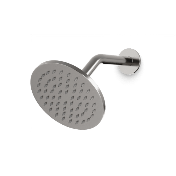 F907-74 - Round 6" Shower Head on Angled Arm Artos US Brushed Nickel 