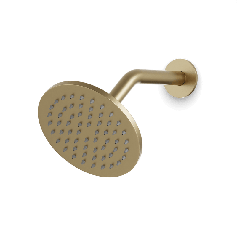 Opera 6" Shower Head on Angled Arm - Satin Brass image 1