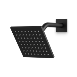 Edge 6" Shower Head on Angled Arm - Matte Black thumbnail 1