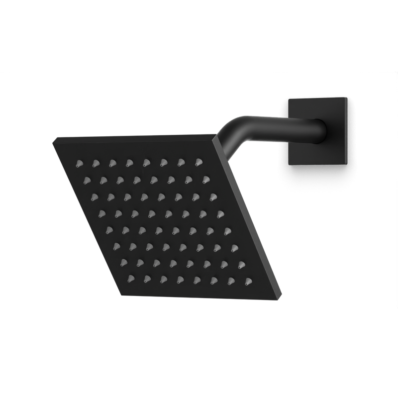Edge 6" Shower Head on Angled Arm - Matte Black image 1