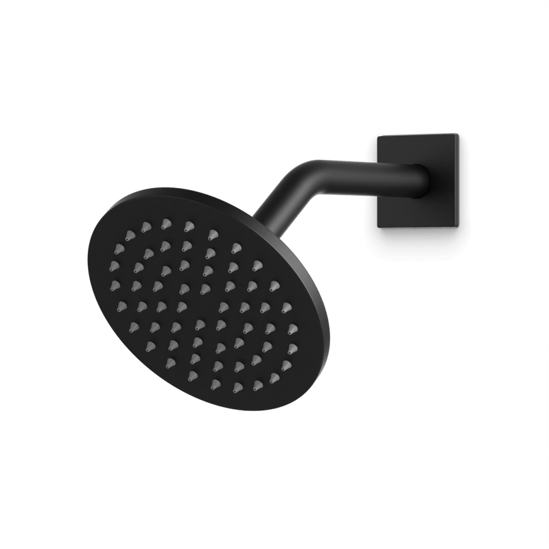 Otella 6" Shower Head on Angled Arm - Matte Black image 1