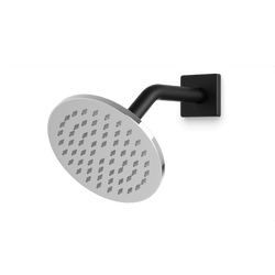 Square + Round 6" Shower Head on Angled Arm Artos US Chrome/Matte Black 