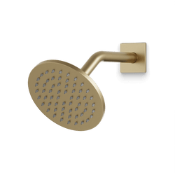 Otella 6" Shower Head on Angled Arm - Satin Brass thumbnail 1