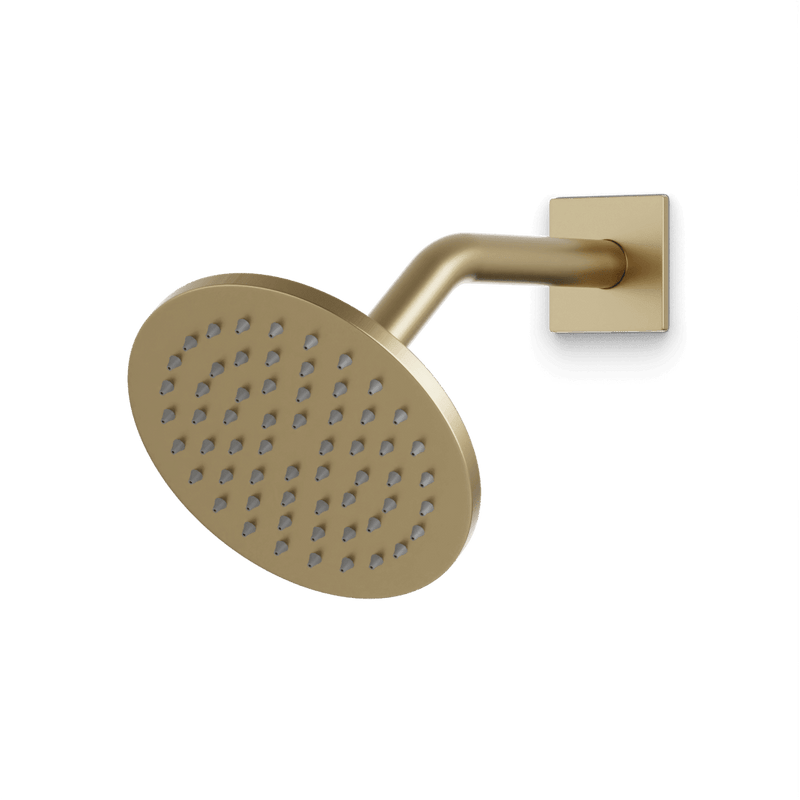 Otella 6" Shower Head on Angled Arm - Satin Brass image 1