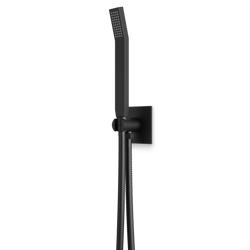 F907-77 - Square Flexible Hose Handshower Kit with 3.25" Escutcheon Plate Artos US Matte Black 