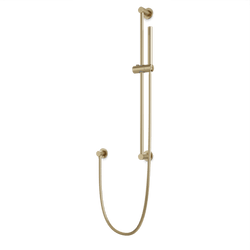 F907-79 - Round Flexible Hose Slidebar Kit with Separate Water Outlet Artos US Satin Brass 
