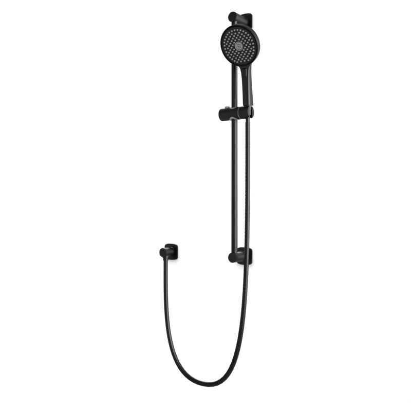 Harmony Flexible Hose Slide Bar Kit with Separate Water Outlet - Matte Black image 1