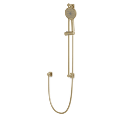 Harmony Flexible Hose Slide Bar Kit with Separate Water Outlet - Satin Brass thumbnail 1