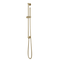 F907-80 - Round Flexible Hose Integrated Slidebar Kit Artos US Satin Brass 