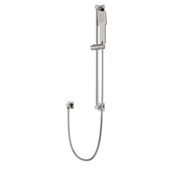 F907-81 - Square Flexible Hose Slidebar Kit with Separate Water Outlet Artos US Brushed Nickel 