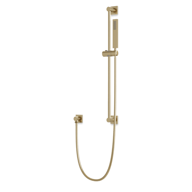 Edge Flexible Hose Slidebar Kit with Separate Water Outlet - Satin Brass image 1