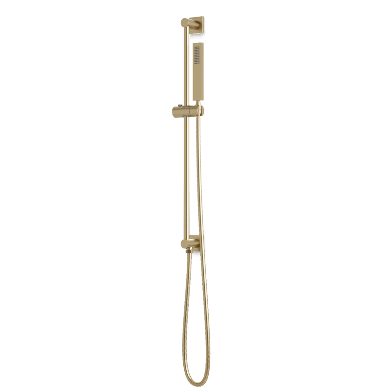 Edge Flexible Hose Integrated Slidebar Kit - Satin Brass image 1