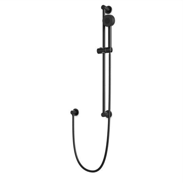 Round Multifunction Flexible Hose Slidebar Kit with Separate Water Outlet - F907-83BK image 1
