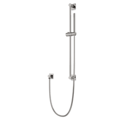 F907-85 - Square + Round Flexible Hose Slidebar Kit with Separate Water Outlet Artos US Brushed Nickel 