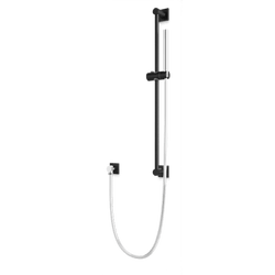 Square + Round Flexible Hose Slidebar Kit with Separate Water Outlet Artos US Chrome/Matte Black 