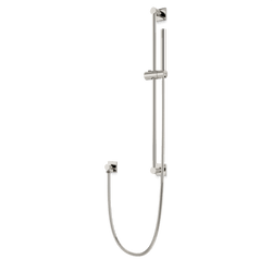 F907-85 - Square + Round Flexible Hose Slidebar Kit with Separate Water Outlet Artos US Polished Nickel 