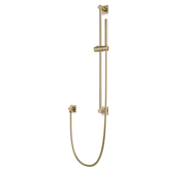 Otella Flexible Hose Slidebar Kit with Separate Water Outlet - Satin Brass image 1