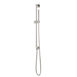 F907-86 - Square + Round Flexible Hose Integrated Slidebar Kit Artos US Polished Nickel 
