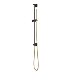 Otella Flexible Hose Integrated Slidebar Kit - Satin Brass/Matte Black thumbnail 1