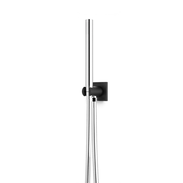 Square + Round Flexible Hose Handshower Kit Artos US Chrome/Matte Black 