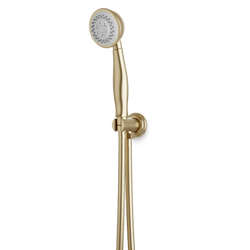 Classic Multifunction Flexible Hose Handshower Kit - Satin Brass thumbnail 1