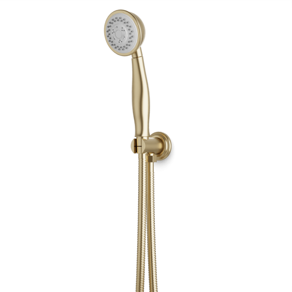 Classic Multifunction Flexible Hose Handshower Kit - Satin Brass image 1