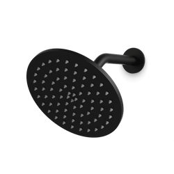 Opera 8" Shower Head on Angled Arm - Matte Black thumbnail 1