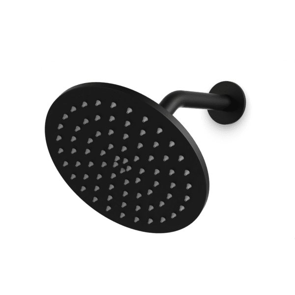 Opera 8" Shower Head on Angled Arm - Matte Black image 1