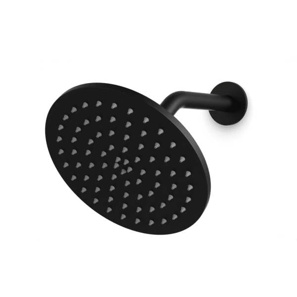 F907-9 - Round 8" Shower Head on Angled Arm Artos US Matte Black 