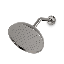 Classic 8" Shower Head on Angled Arm - Brushed Nickel thumbnail 1