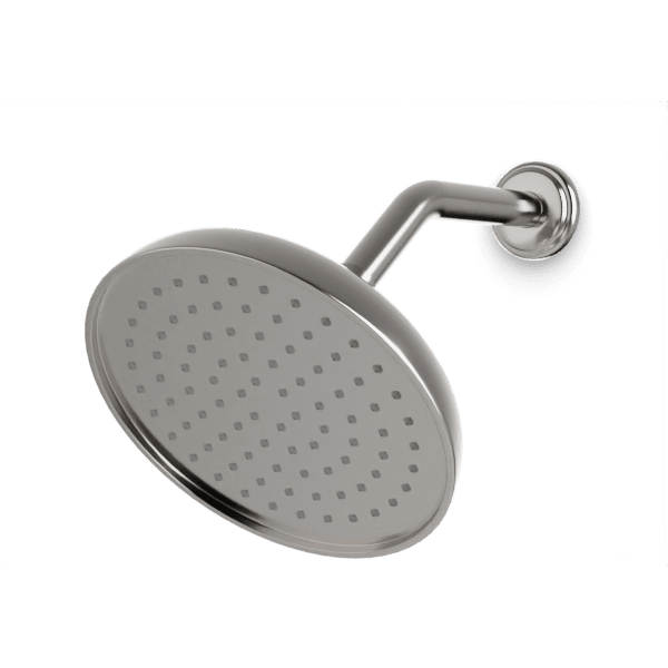 F907-9CL - Classic 8" Shower Head on Angled Arm Artos US Brushed Nickel 