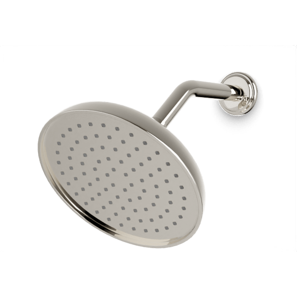 Classic 8" Shower Head on Angled Arm - Polished Nickel image 1