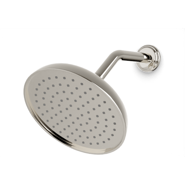 F907-9CL - Classic 8" Shower Head on Angled Arm Artos US Polished Nickel 