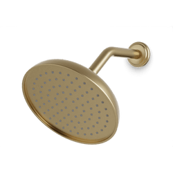 F907-9CL - Classic 8" Shower Head on Angled Arm Artos US Satin Brass 