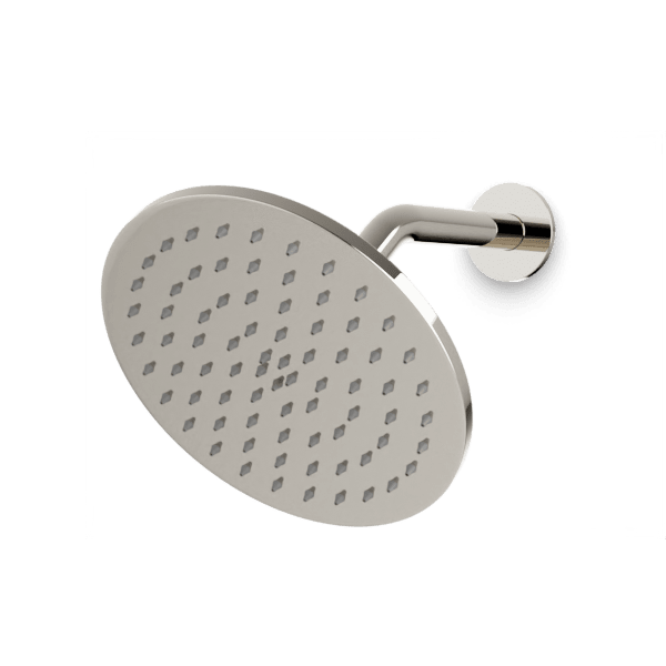 F907-9 - Round 8" Shower Head on Angled Arm Artos US Polished Nickel 