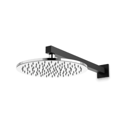 Otella 10" Rain Shower Head on Wall Mount Arm - Chrome/Matte Black thumbnail 1