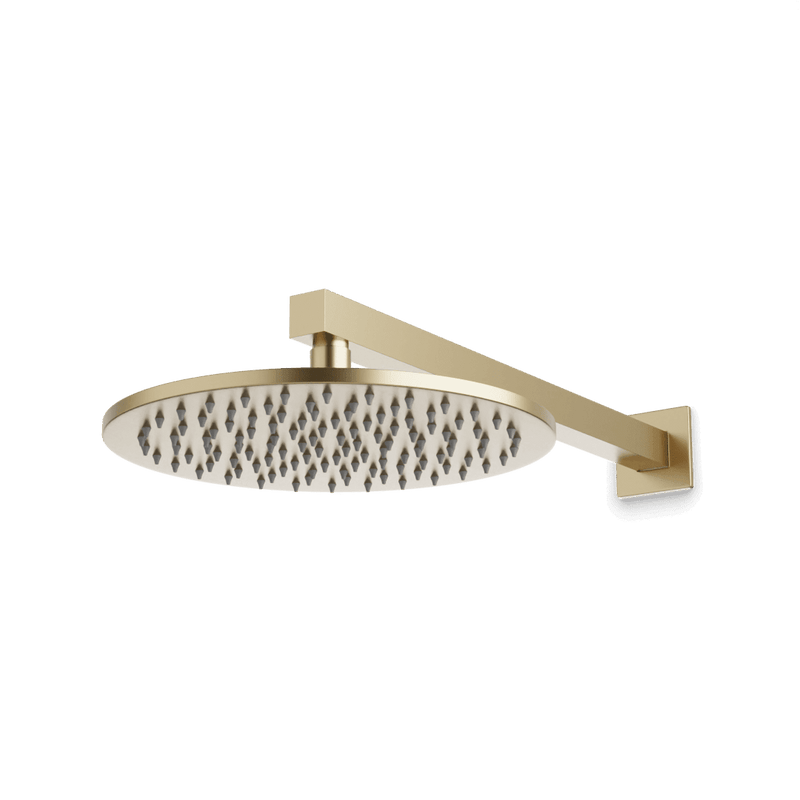 Otella 10" Rain Shower Head on Wall Mount Arm - Satin Brass image 1