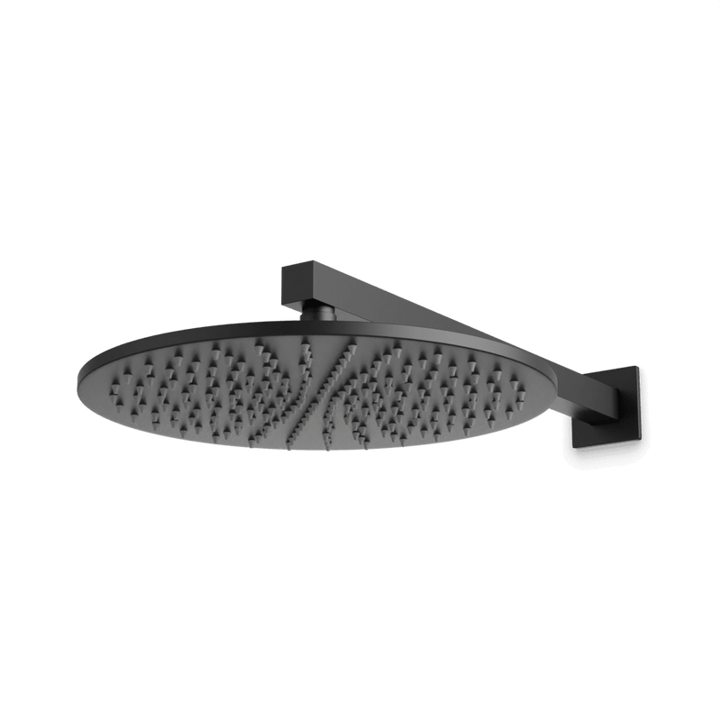 Otella 12" Rain Shower Head on Wall Mount Arm - Matte Black image 1