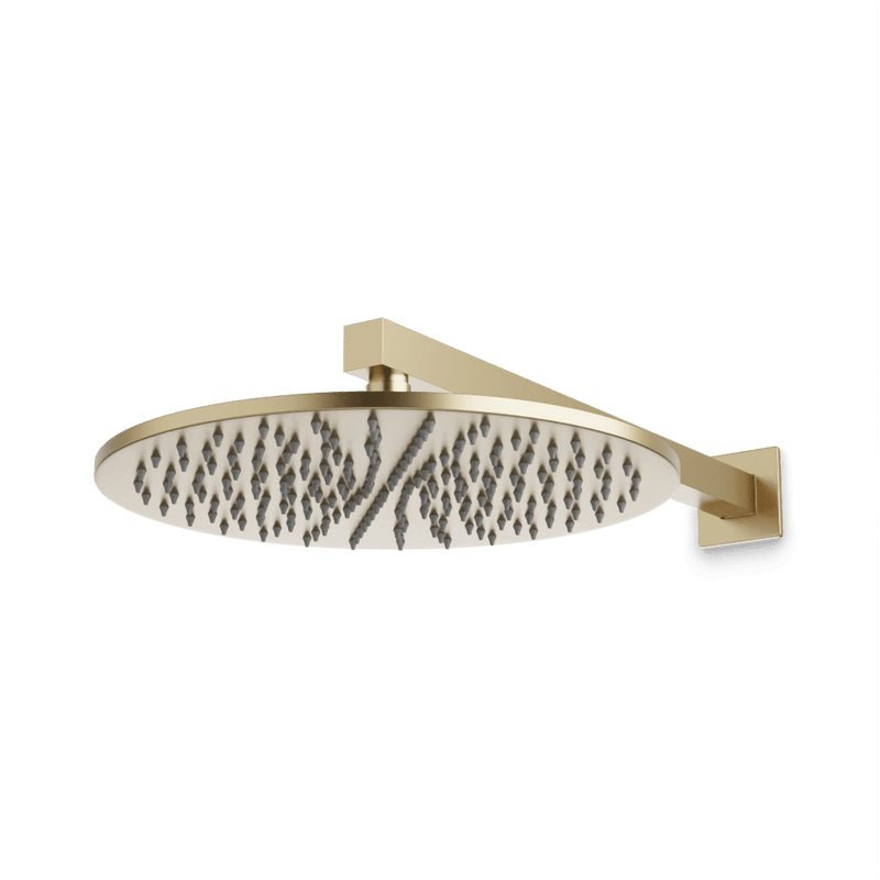 Otella 12" Rain Shower Head on Wall Mount Arm - Satin Brass image 1