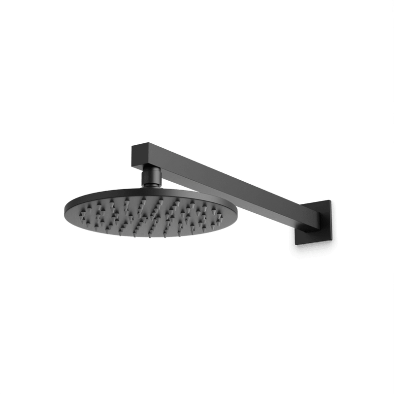 Otella 8" Rain Shower Head on Wall Mount Arm - Matte Black image 1