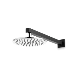 Otella 8" Rain Shower Head on Wall Mount Arm - Chrome/Matte Black thumbnail 1