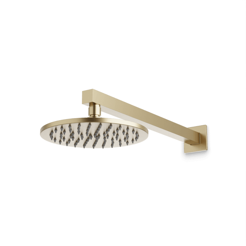 Otella 8" Rain Shower Head on Wall Mount Arm - Satin Brass image 1